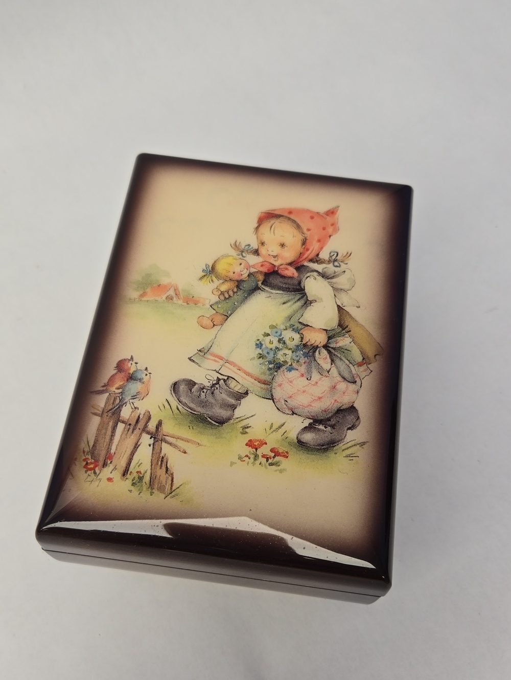 Vintage Hummel-style Swiss Music/Jewelry Box